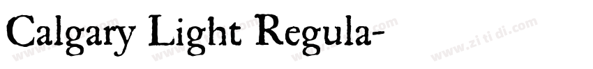 Calgary Light Regula字体转换